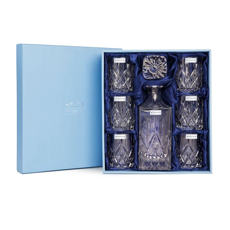 Whiskey Decanter With 6 Whiskey Glasses