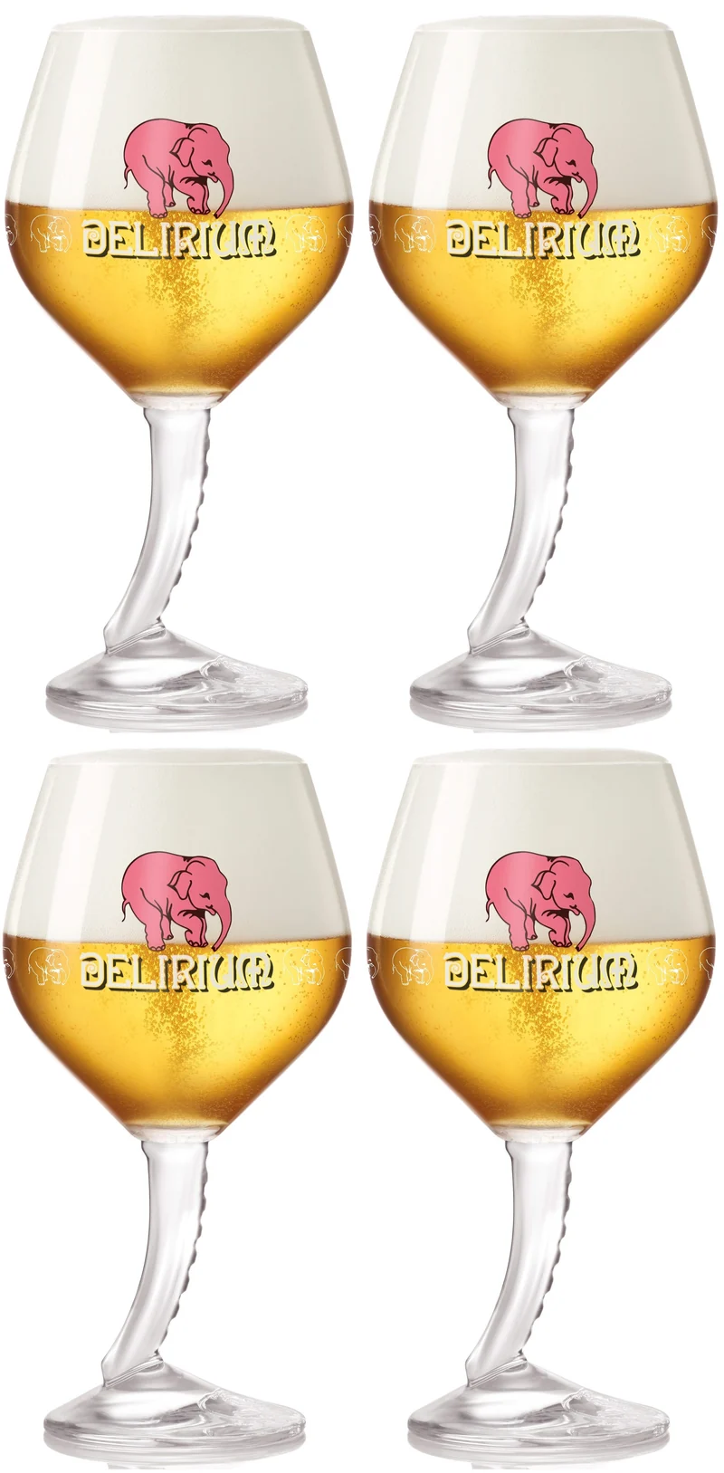 Delirium Biergläser mit Fuß 330 ml - 4 Stück