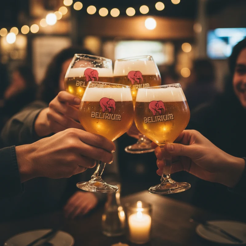 Delirium Biergläser auf Fuß - 330 ml - 2 Stück