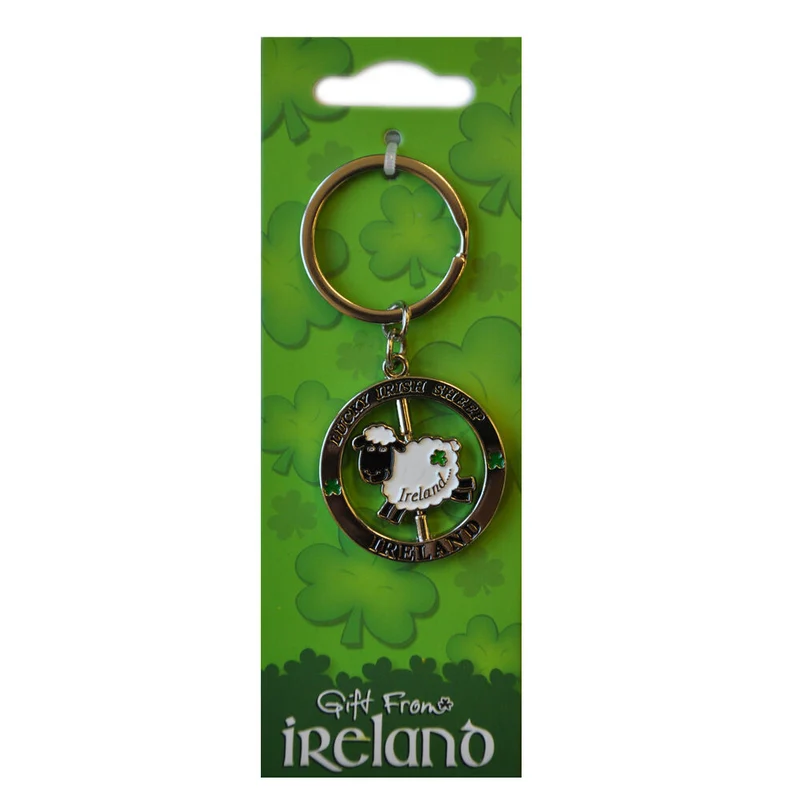 Lucky Irish Sheep Spinner Keychain