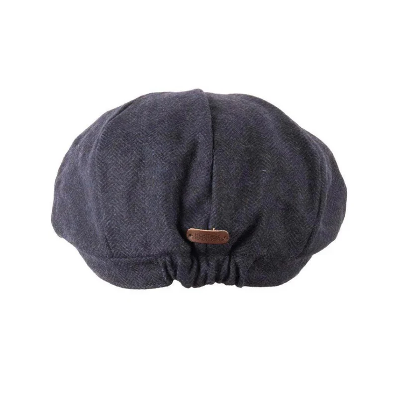 Kids Tweed Newsboy Navy Flat Cap