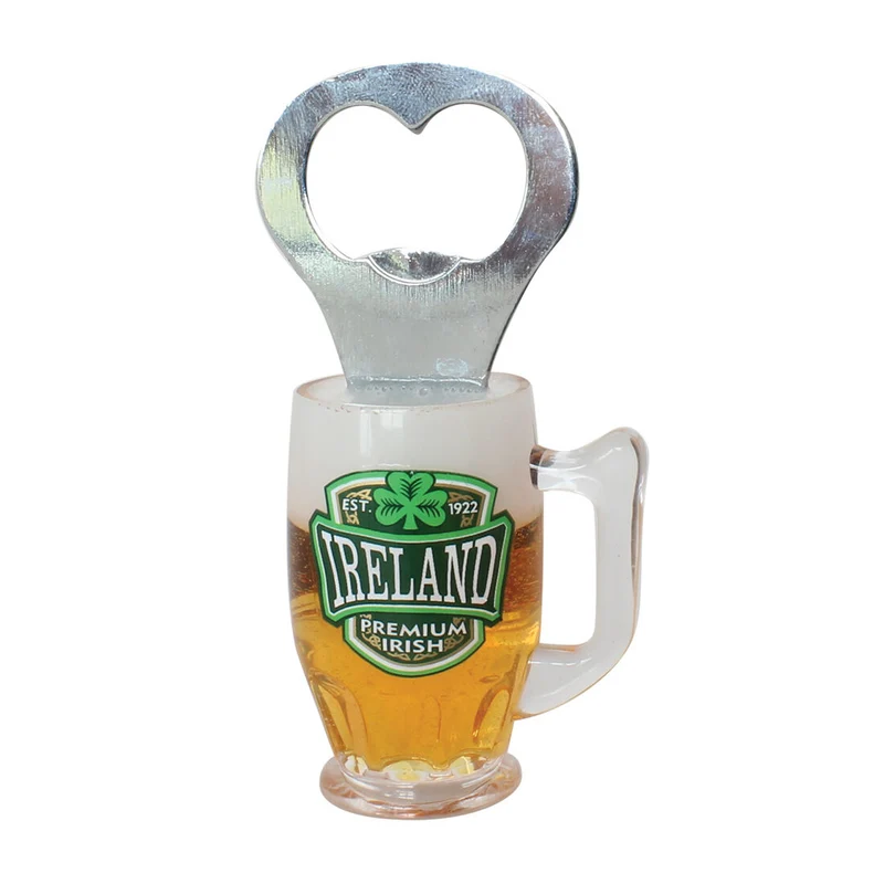Ireland College Design Tankard Bottle Opener Magnet