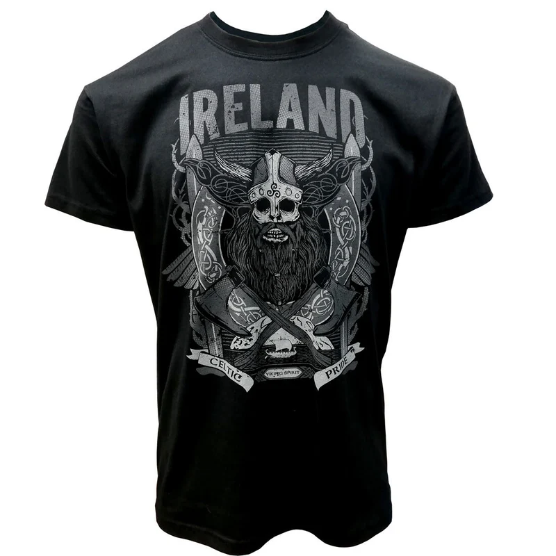 Viking Ireland Graphic T-Shirt Black