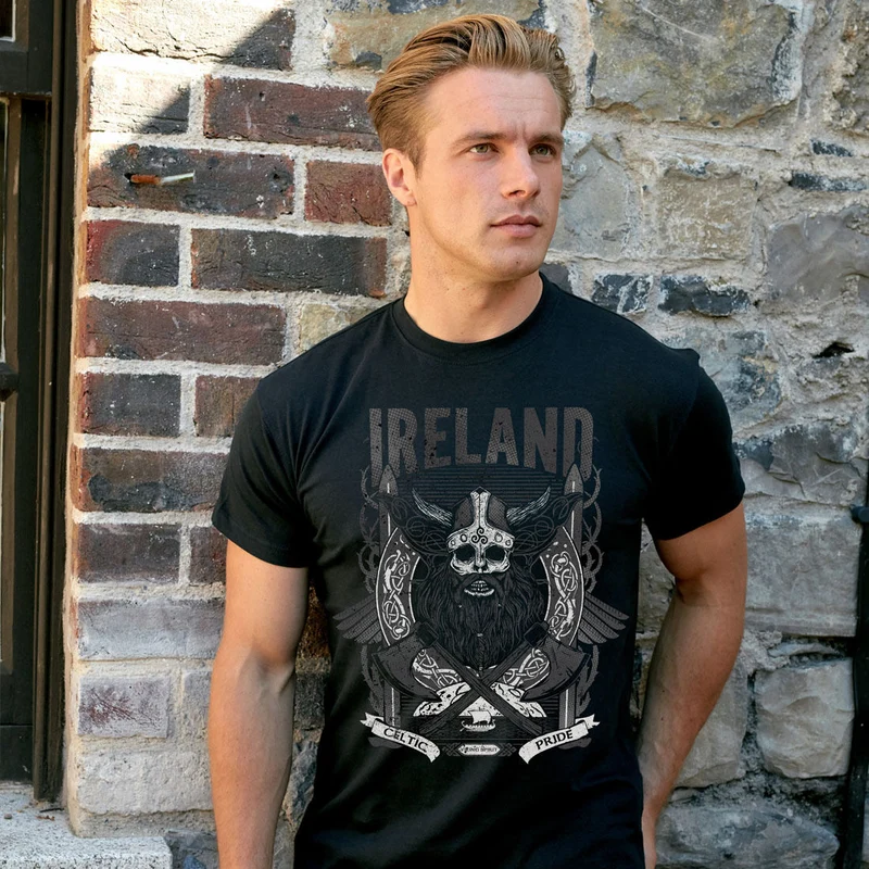 Viking Ireland Graphic T-Shirt Black