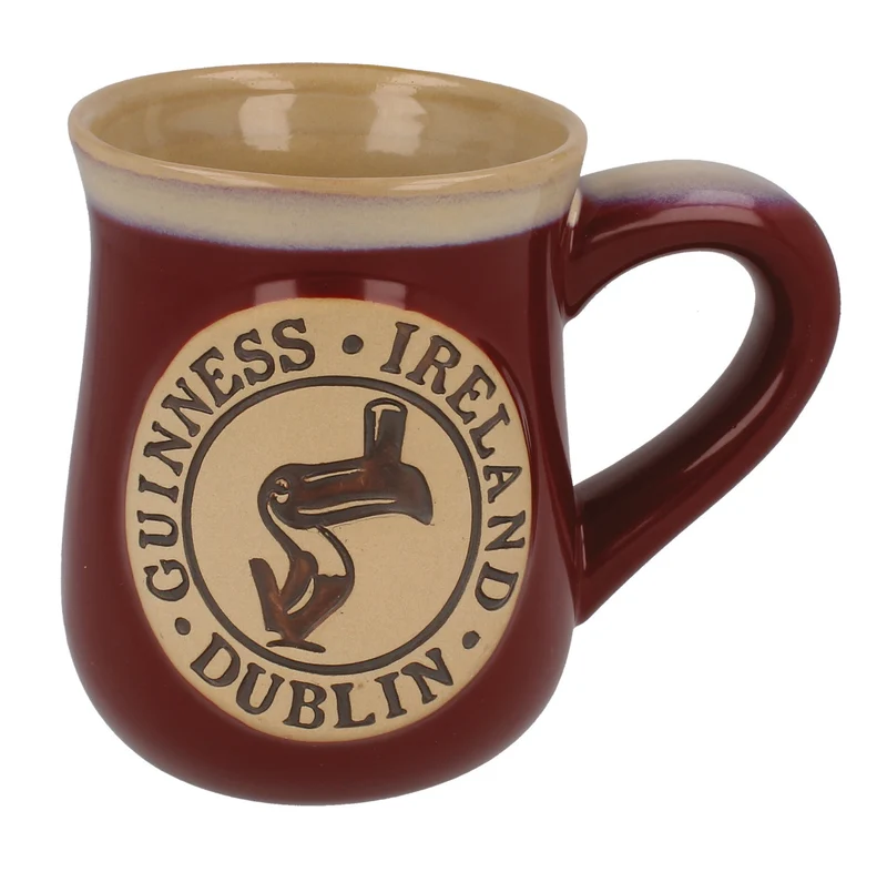 Guinness Toucan Pottery Mug Burgundy