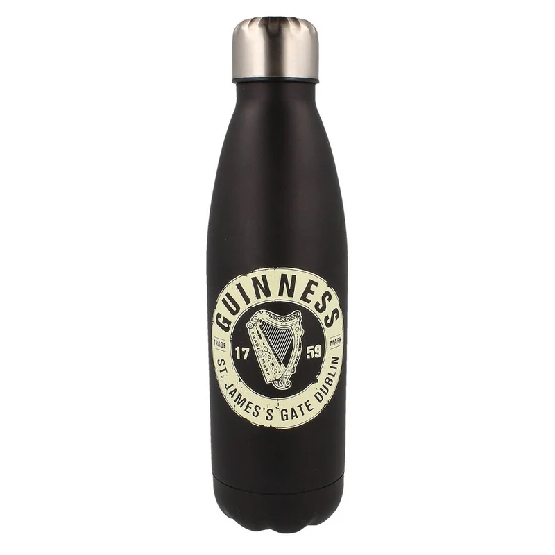 Guinness St. James Gate Black Metal Water Bottle