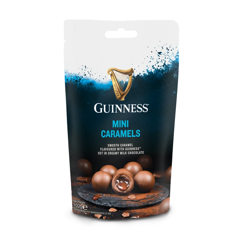 Guinness Luxury Milk Chocolate Mini Caramels In Resealable Pouch 102g