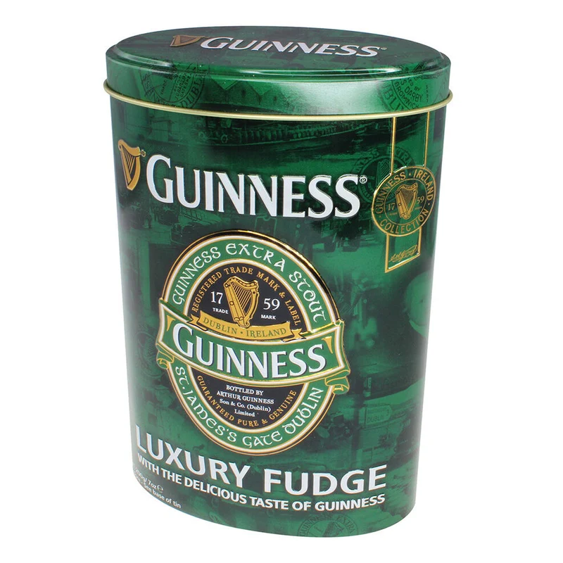 Guinness Ireland Collection Luxury Fudge In Oval Shaped Tin 200g