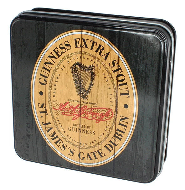 Guinness Gift Tin Of Fudge With The Heritage Extra Stout Label Design 100g