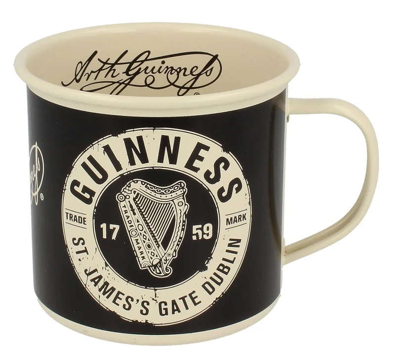 Guinness Cream Enamel Mug