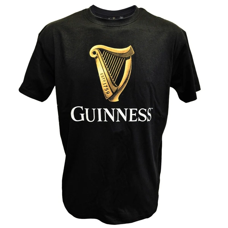 Guinness Classic Black & Gold Harp T-Shirt