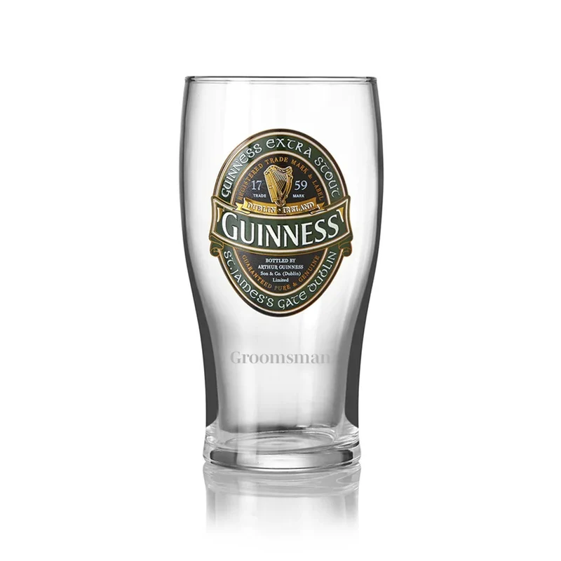 Engraved Guinness Ireland Pint Glass In Giftbox