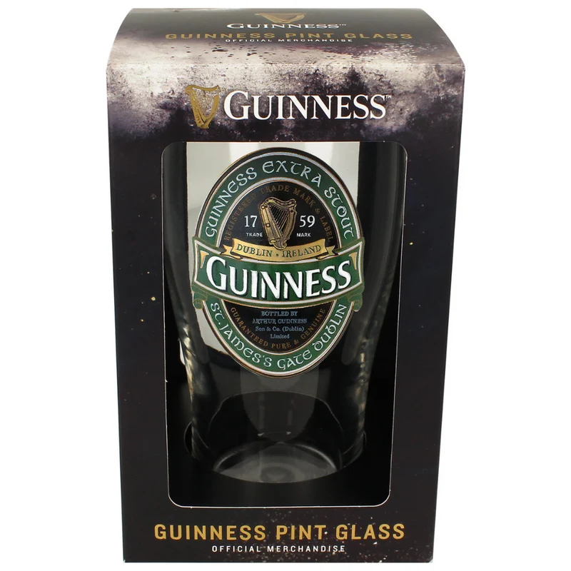 Engraved Guinness Ireland Pint Glass In Giftbox