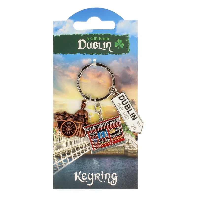 Dublin Montage Charm Keyring With Famous Dublin Landmark Design