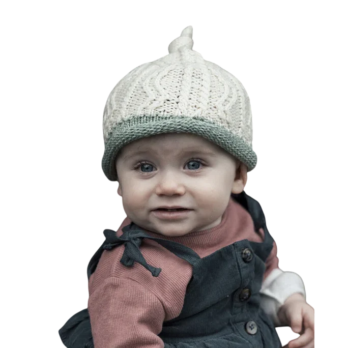 Baby Super Soft Two Tone Merino Wool Hat