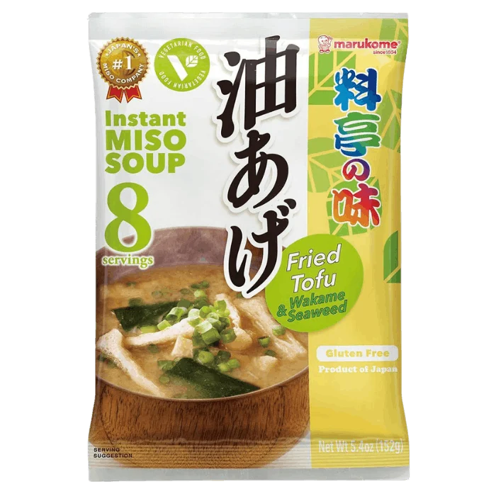 MARUKOME Miso Suppe Wakame Tofu fritiert 152G Japanische Instant Miso Suppe