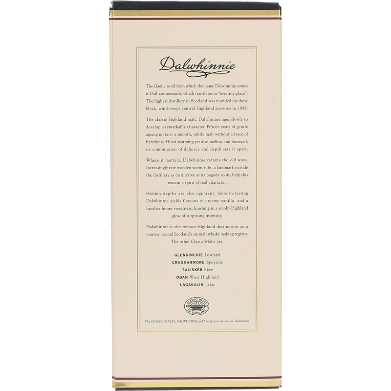 Dalwhinnie 15y 43 % 0,7L FL