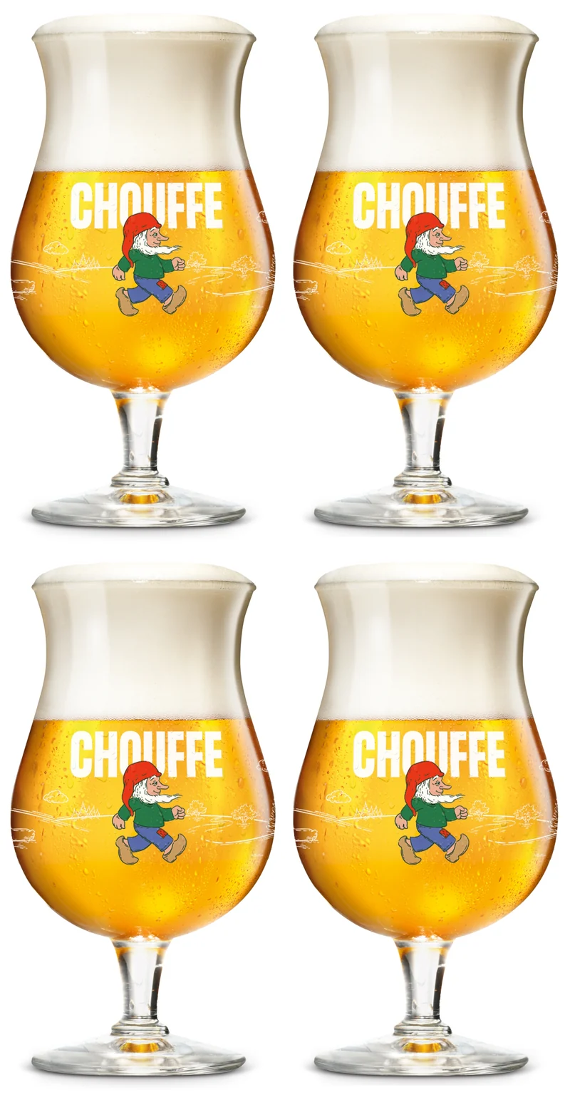 La Chouffe Biergläser 330 ml - 4 Stück