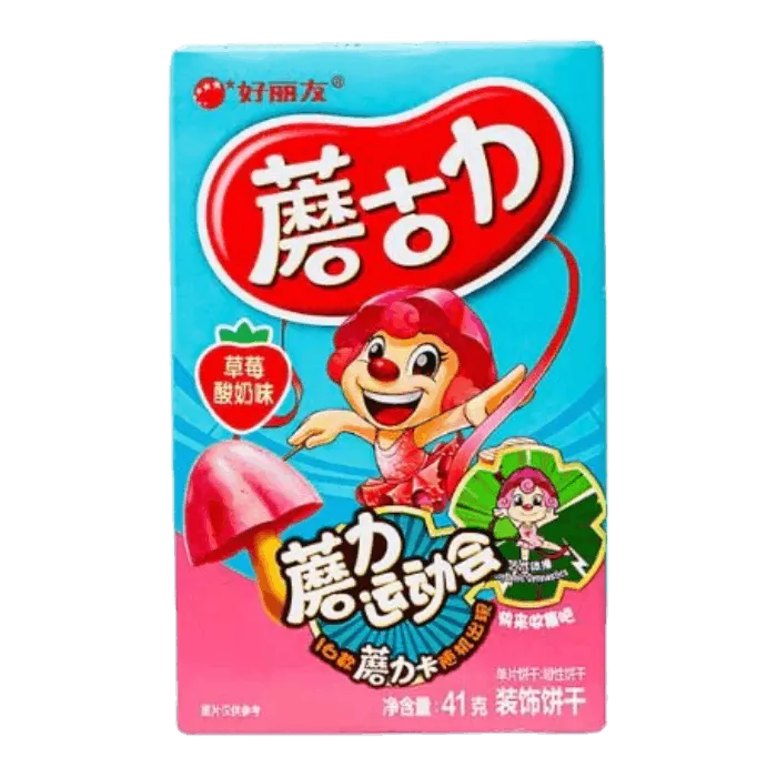 ORION Keks Erdbeer & Joghurt Geschmack 41g Pilzförmiger Keks Snack