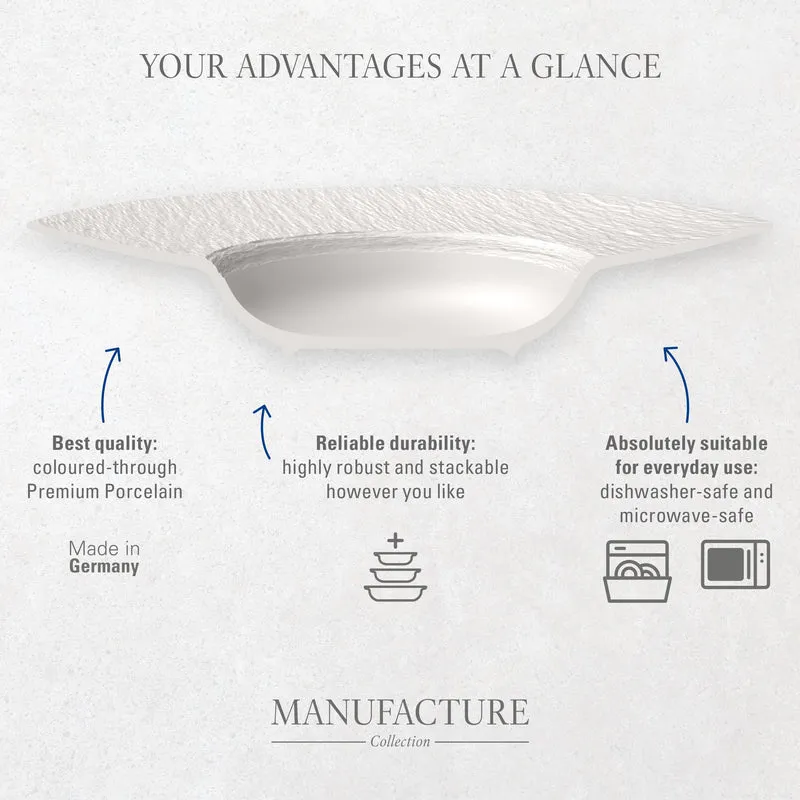 Villeroy & Boch Pizzateller Manufacture Rock - Weiß - ø 31.5 cm