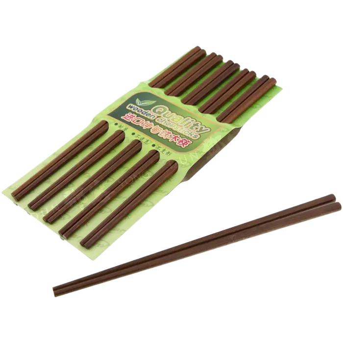 Essstäbchensatz 5 Paar Braun Holz 22.5cm
