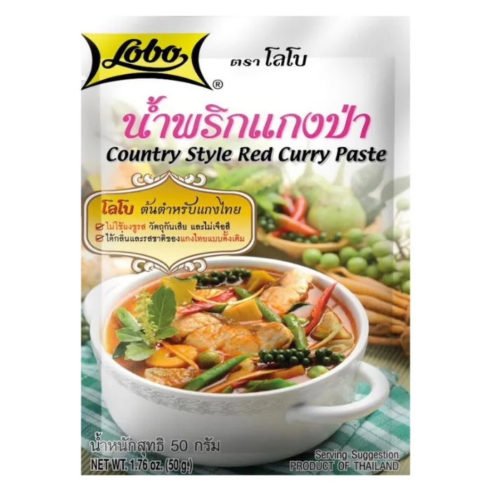 LOBO Country Style Red Curry Paste 50G Authentische Thai Red Curry Paste