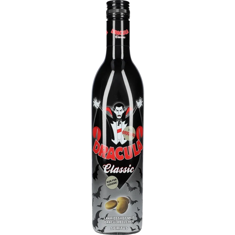 Dracula Classic Lakridsshot med Draculabolcher 16.4 % 0,7L FL