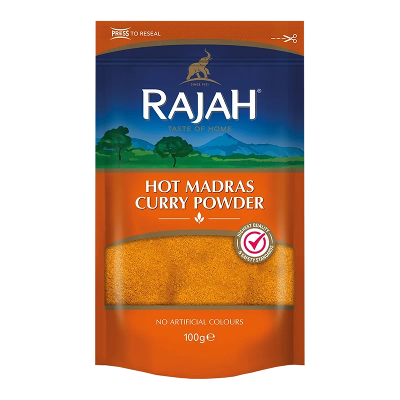 Rajah Hot Madras Curry Pulver 100G
