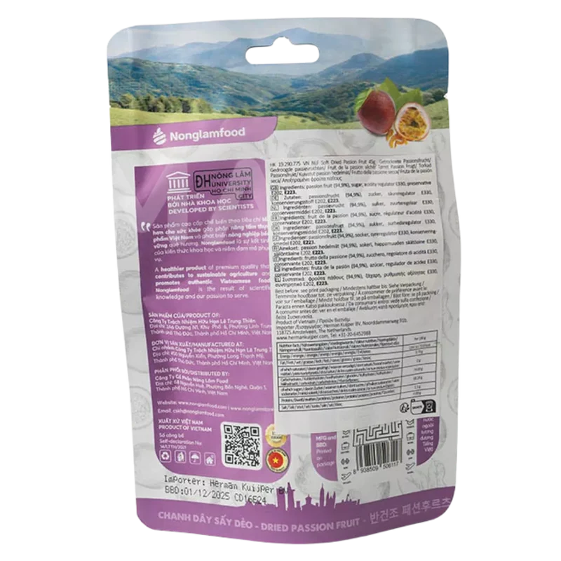 NONGLAMFOOD Getrocknete Passionsfrucht 45G