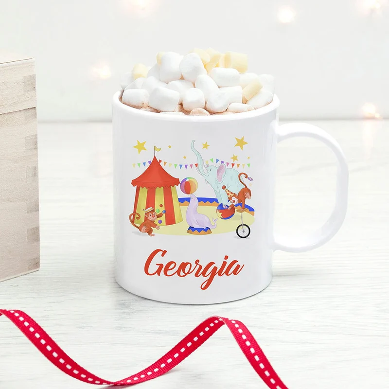 Personalised Circus Kids Polymer Mug