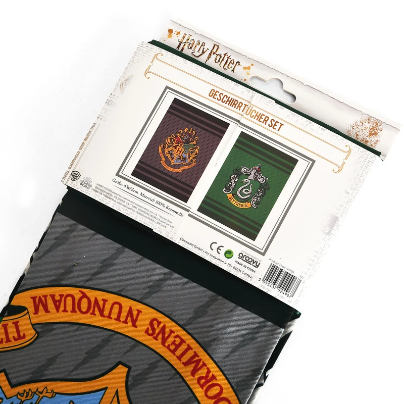 Harry Potter - Slytherin & Hogwarts Geschirrtücher Set