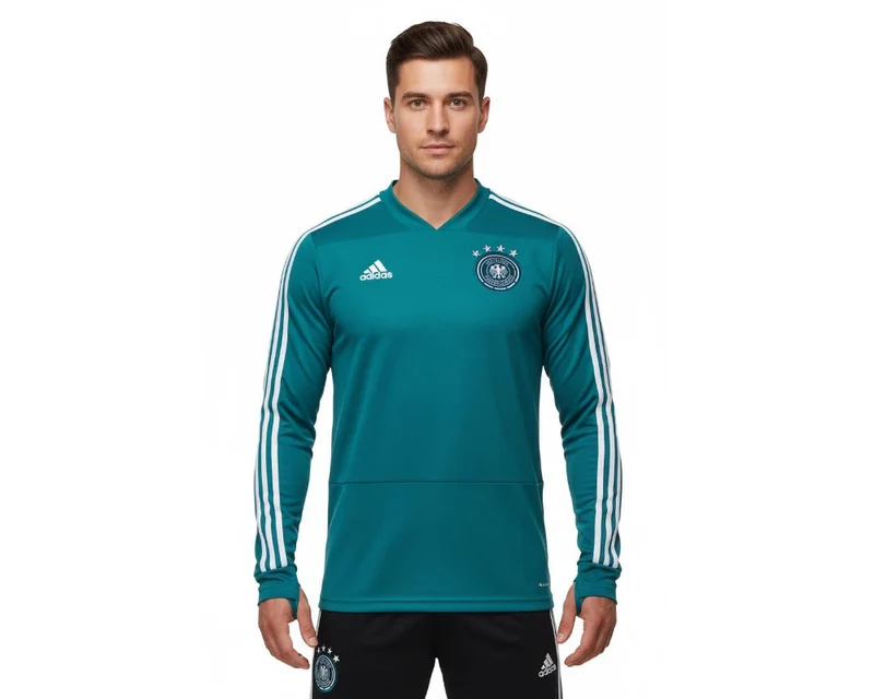 Deutschland DFB Trainingstop Sweatshirt 2017/18 Türkis Adidas