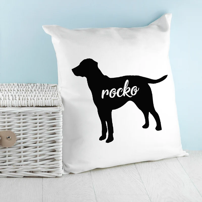 Personalised Labrador Silhouette Cushion Cover