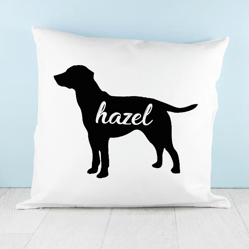 Personalised Labrador Silhouette Cushion Cover