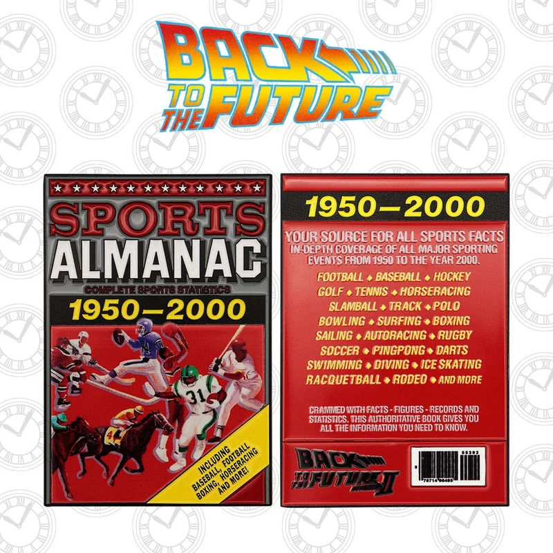 Zurück in die Zukunft Metallbarren Sport Almanac Limited Edition