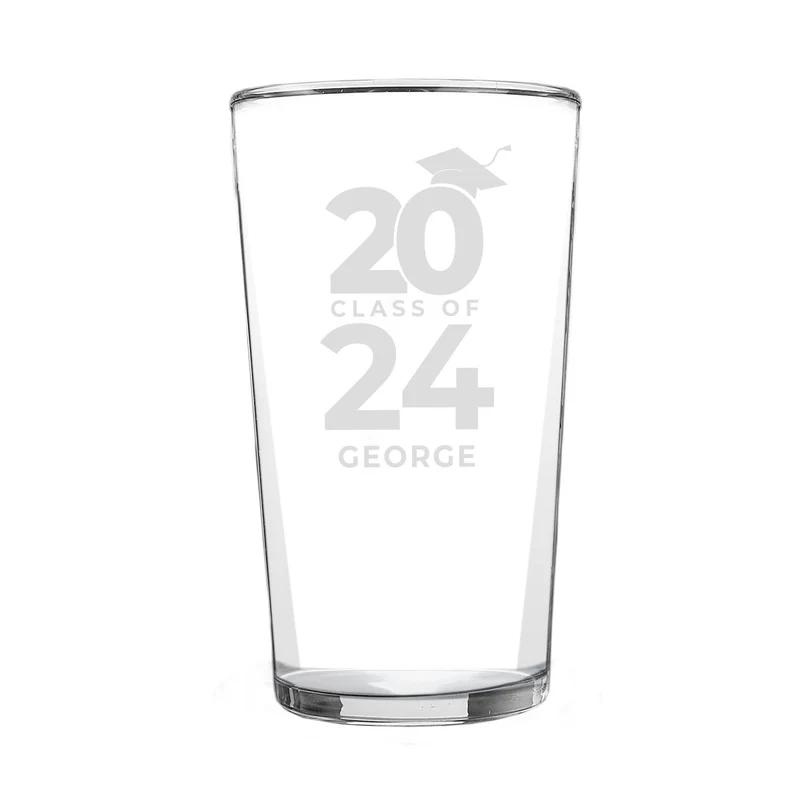 Personalised Class Of Graduation Pint Glass