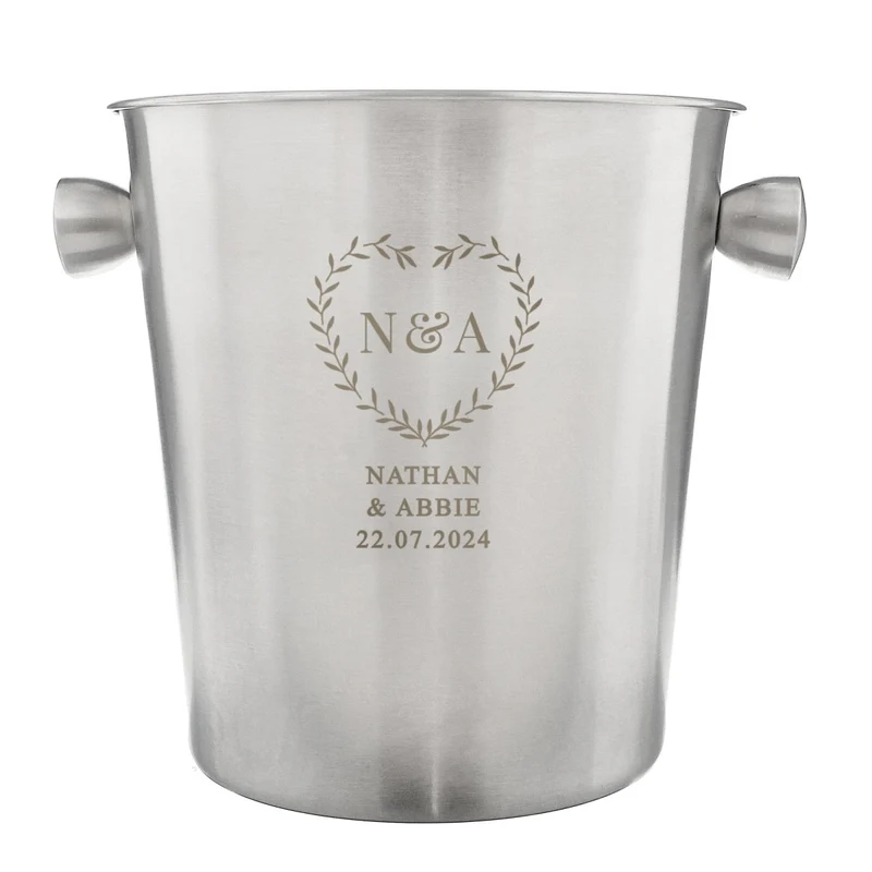 Personalised Stainless Steel Ice Bucket - Great For Anniversaries, Weddings & Special Moments