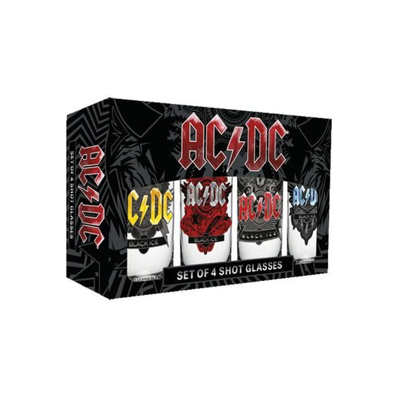AC/DC Schnapsgläser 4er-Pack Black Ice