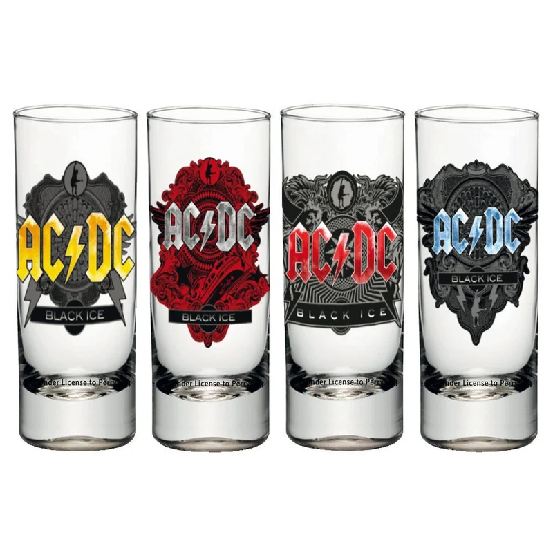 AC/DC Schnapsgläser 4er-Pack Black Ice