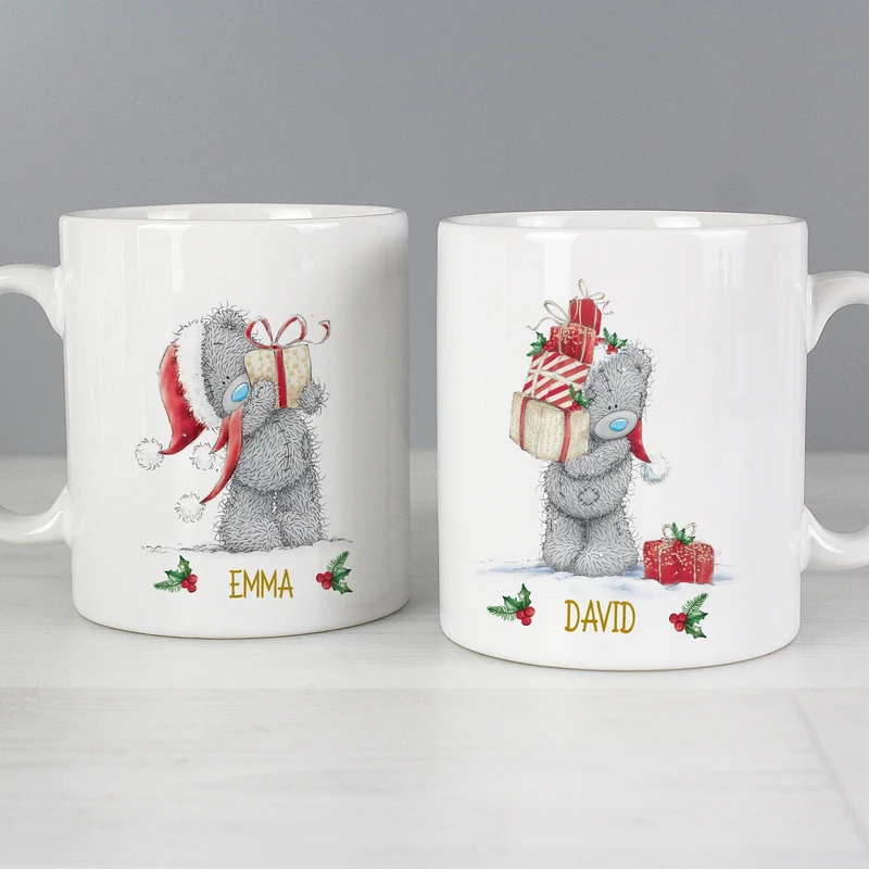Personalised Me To You Christmas Couple's Mug Set