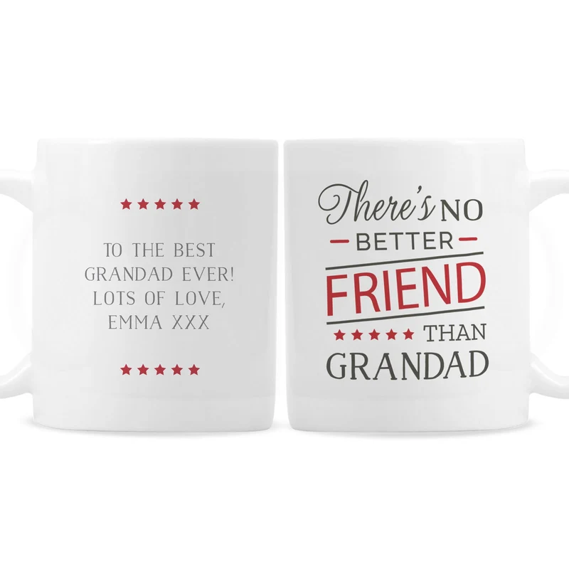 Personalised 'No Better Friend Than Grandad' Mug