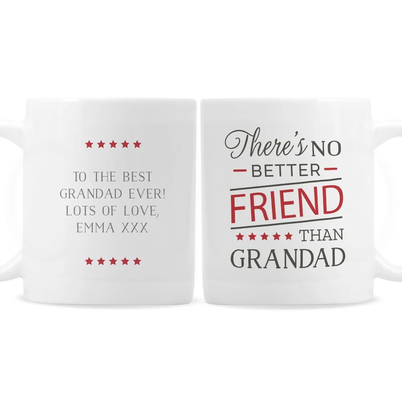 Personalised 'No Better Friend Than Grandad' Mug