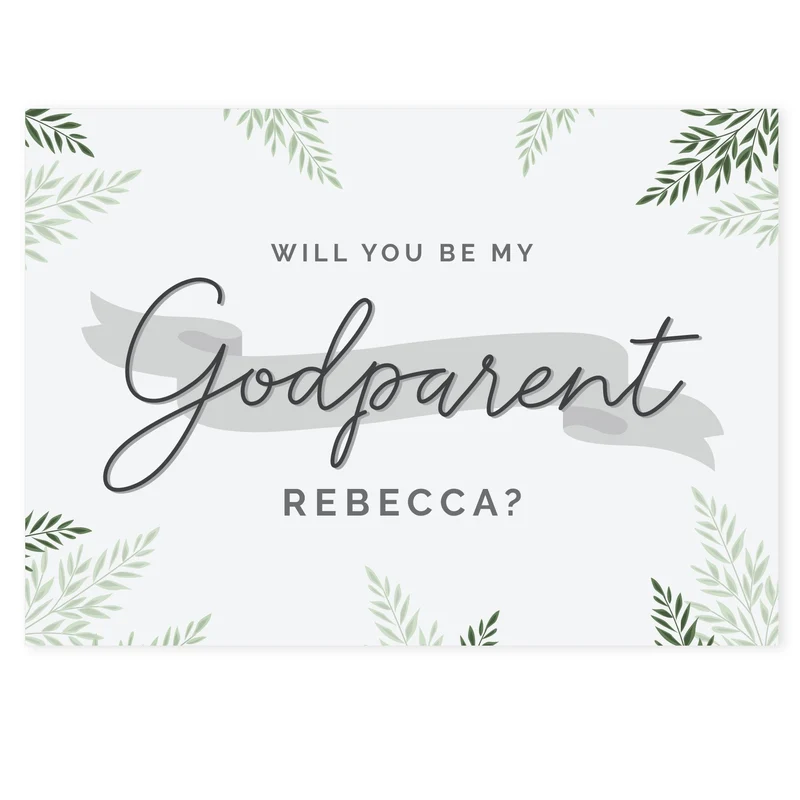 Personalised Godparent Card