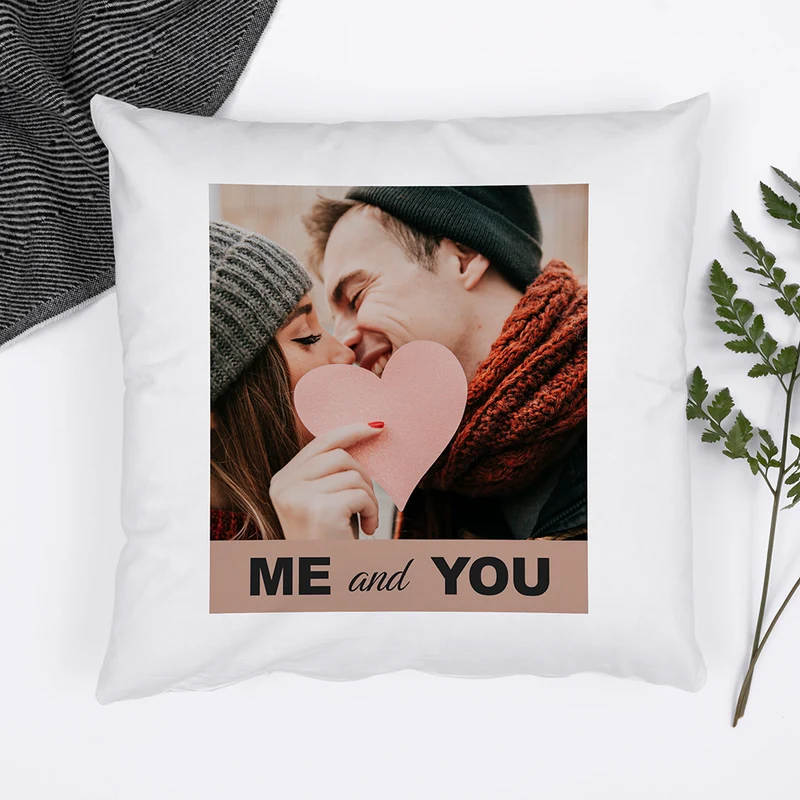 Personalised Coupleâ€™s Photo Cushion Cover