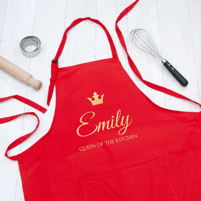 Personalised Personalised Contemporary Queen of the Kitchen Apron
