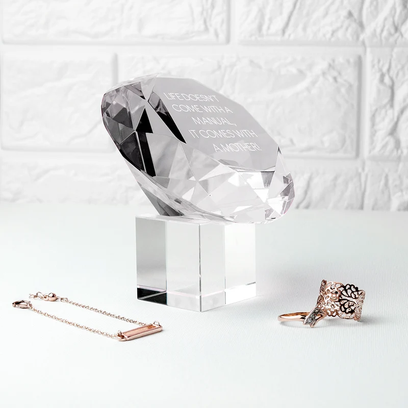 Personalised Personalised Clear Diamond Paper Weight