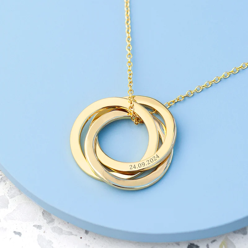 Personalised Personalised Classic Russian Ring Necklace