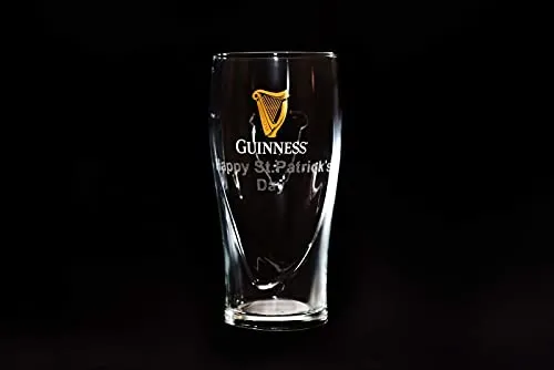 Guinness Custom Engraved Personalized Gravity Pint Beer Glass | Guinness Official Merchandise Boxed With Gift Box