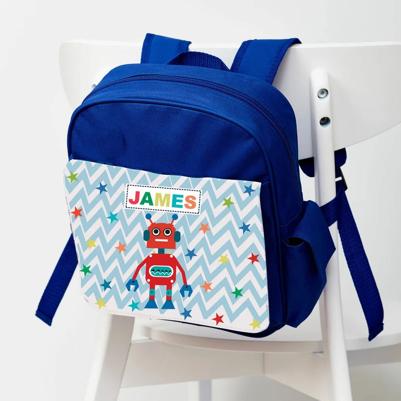 Personalised Personalised Boy's Robot Rucksack