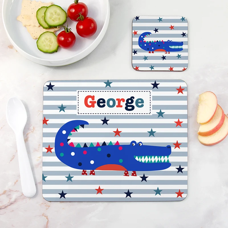Personalised Personalised Boy's Placemat Set